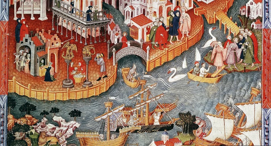 Marco polo e il padre alla corte del Kublai Khan