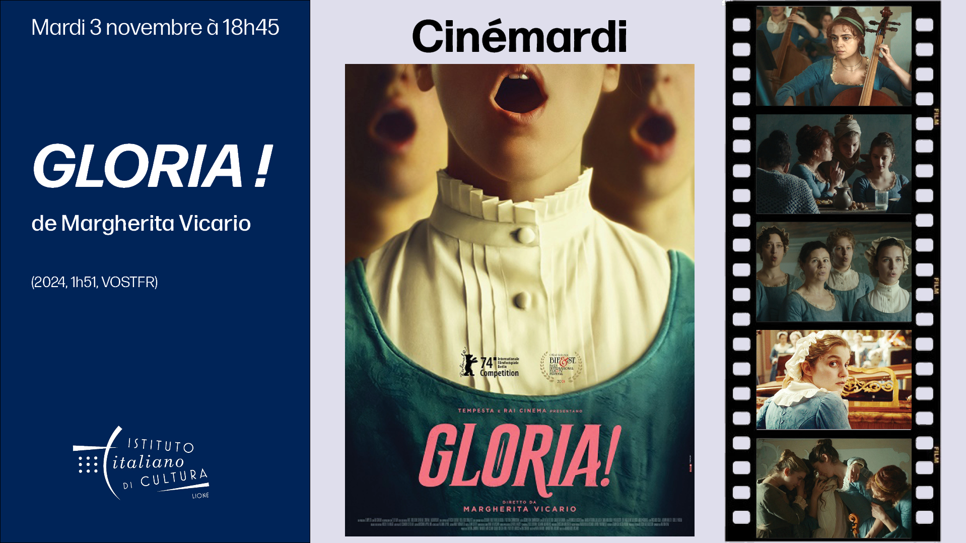 Cinemardi : “Gloria” di Margherita Vicario (2024, 1h51, VOSTF)